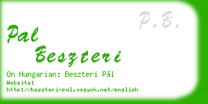 pal beszteri business card